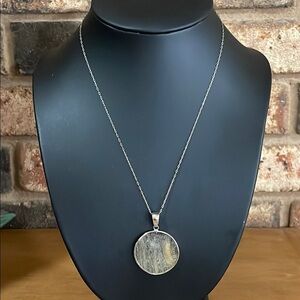 Rutilated Quartz Pendant and necklace Sterling 925